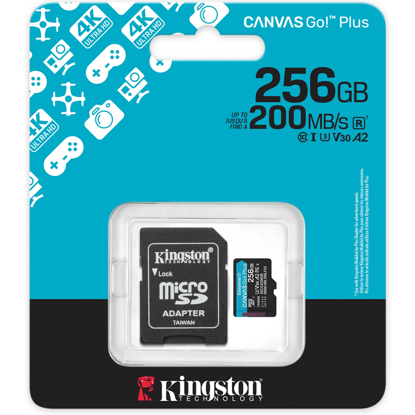 Micro Sd 256Gb Kingston Canvas GO Plus Gen4